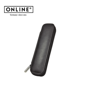 ONLINE/온라인/Leather case with zipper(for 2 long pens) 소가죽 클래식 롱 2구 펜 지퍼 케이스